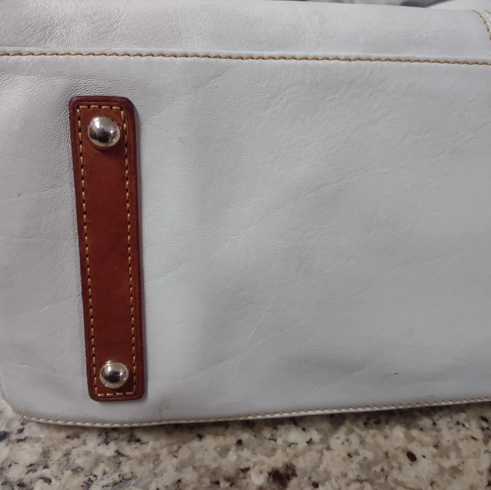 Dooney & Bourke Shoulder Bag White/Brown LG - Picture 11 of 16